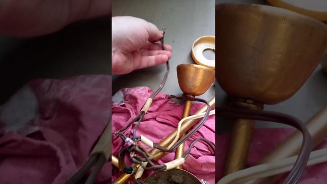 Реставрация лампы 5 рожков 1965г-1974г.Часть6