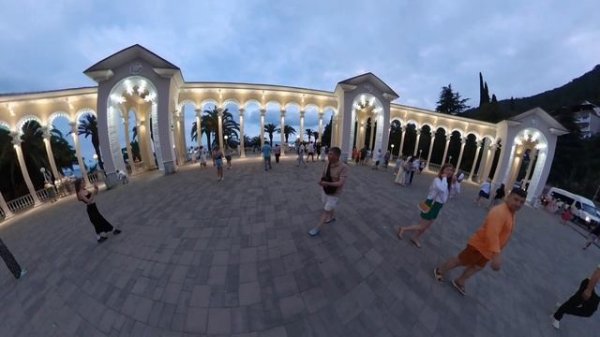 Вечерняя колоннада Гагра Абхазия