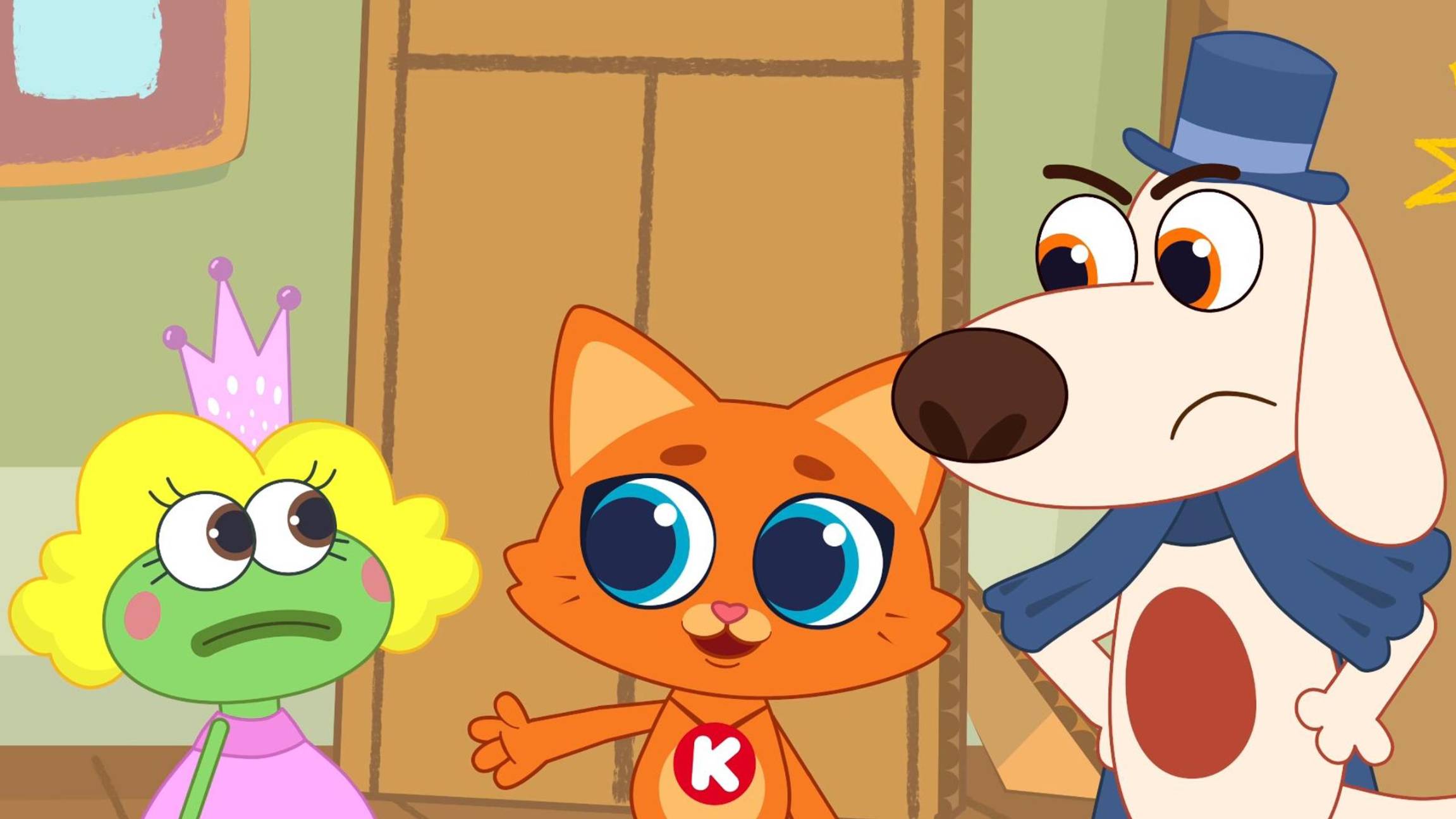 Котёнок Кнопа — Сказка пошла не по плану! 🐸👑 Ребята играют в Золушку #котеноккнопа #мультики #котэ смотреть онлайн