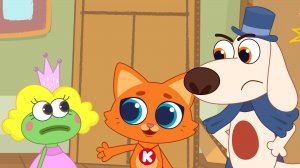 Котёнок Кнопа — Сказка пошла не по плану! 🐸👑 Ребята играют в Золушку #котеноккнопа #мультики #котэ