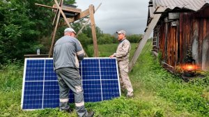 Устроили электрификацию в таежном доме