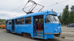 Трамвай МТТЧ-1054 (Tatra T3SU КВР). Покатушки по Барнаулу.