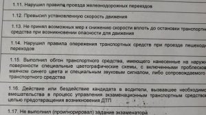 Штрафные баллы на экзамене в ГИБДД вождение по городу.#оценкиэкзамена