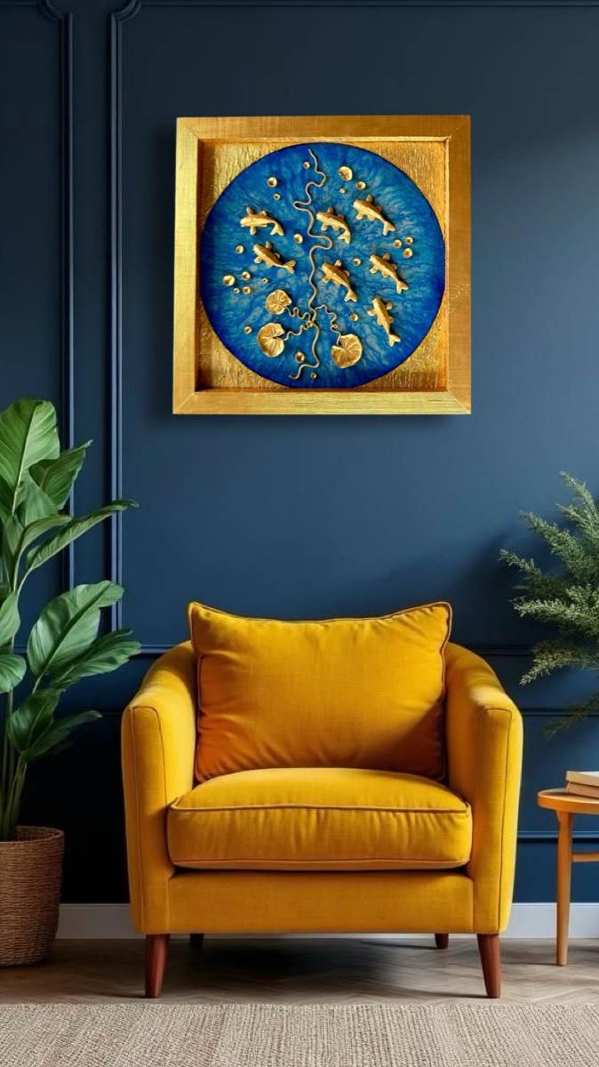 Объемная картина «Золотые рыбки».