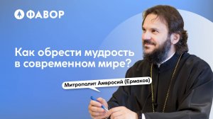 Встреча с митрополитом Амвросием (Ермаковым) | «Как обрести мудрость в современном мире?»