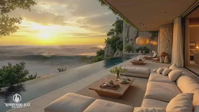 Gentle Jazz In Luxurious Cabin _ Elegant Jazz Melodies With Calm Wave Sound For Chill Up Moods смотреть онлайн