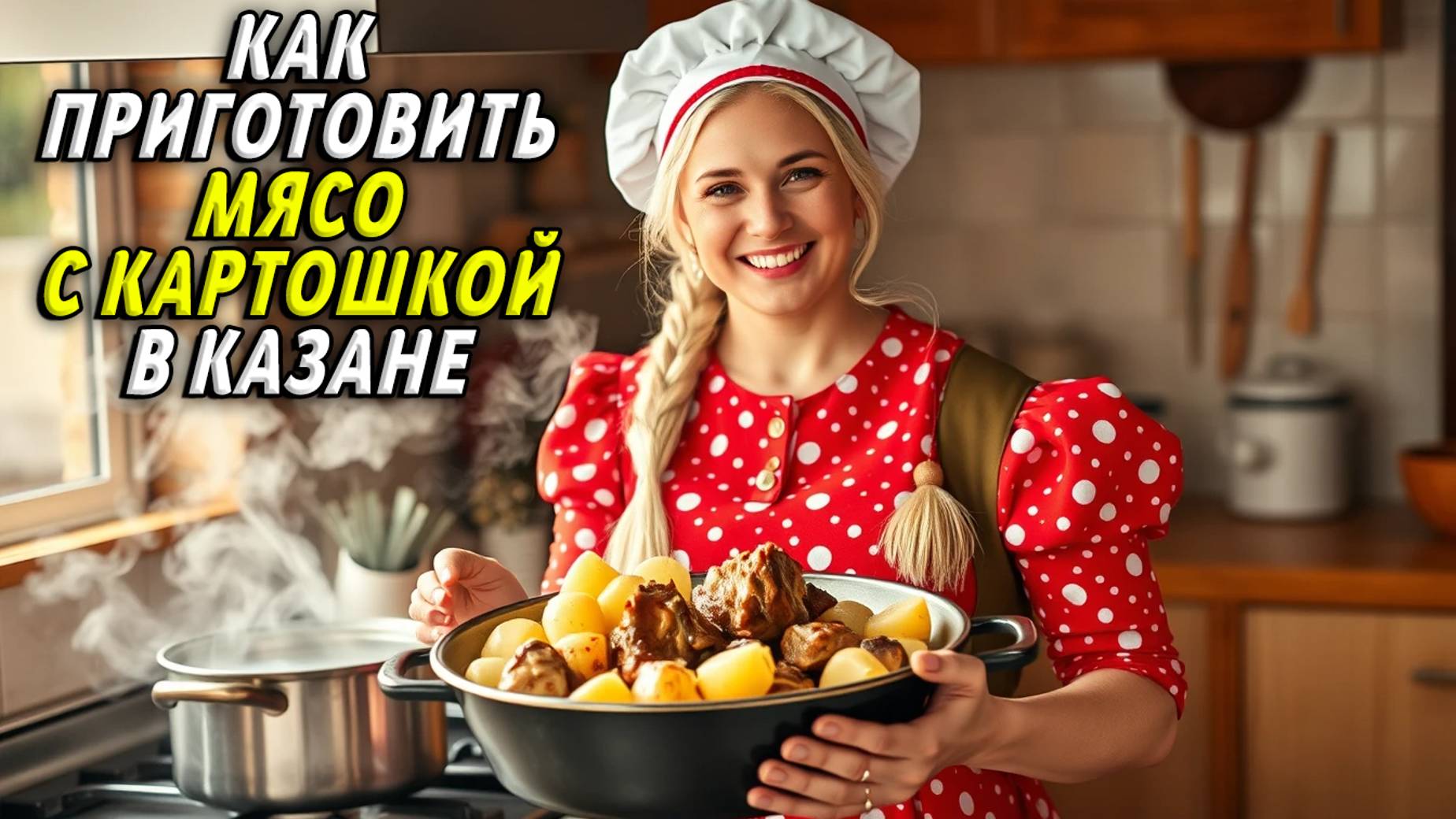 Как приготовить мясо с картошкой в казане смотреть онлайн