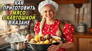 Как приготовить мясо с картошкой в казане