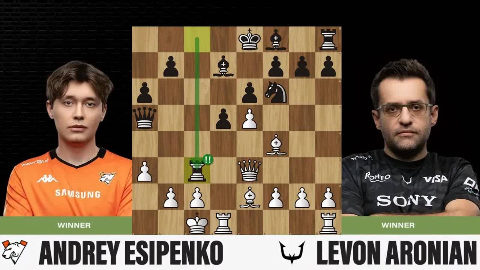 Блестящая позиционная жертва качества! Андрей Есипенко - Левон Аронян Esports World Cup 2025