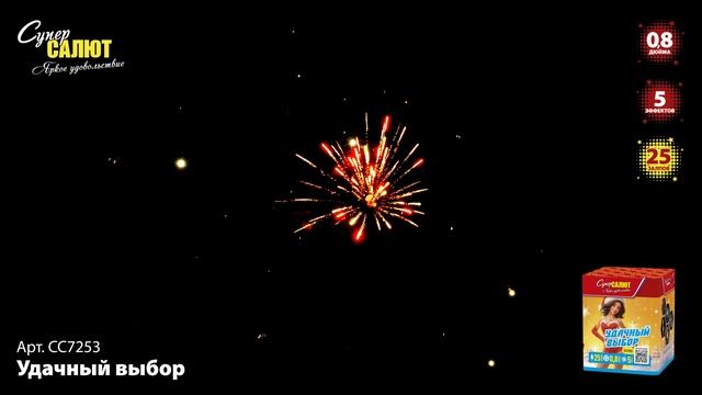 СС7253 Удачный выбор ФЕЙЕРВЕРК КАЛИБР 0,8 ЗАЛПОВ 25 смотреть онлайн