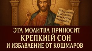 Эта молитва приносит КРЕПКИЙ СОН и избавление от кошмаров