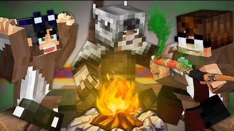 24 ЧАСА в ПЛЕМЕНИ МАНСИ на Перевале Дятлова - Страшилки Майнкрафт смотреть онлайн