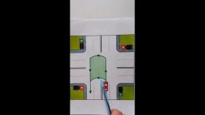 Разворот на перекрестке  одно пересечение 4 полосы