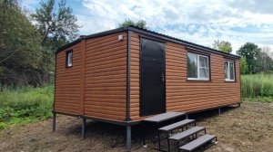 Дачный домик Люкс вагончик блок контейнер с гостиной спальнями и санузлом 4.80х7м с покрытием 3D