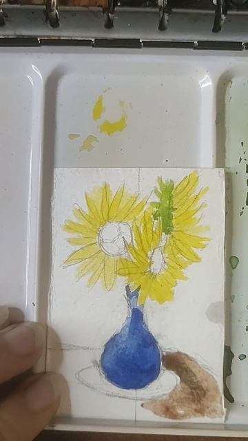 Sunflowers Mini Watercolor Speedpaint