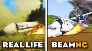 Крушения самолетов на реальных событиях в BeamNG Drive #7
