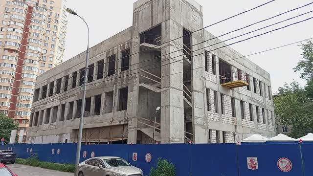 Строительство стоматологической поликлиники на Новогиреевской улице в Перово(02.08.2025)