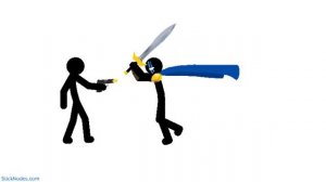 Stick war saga анимация бой ксифоса и Стикмена с пистолетом
