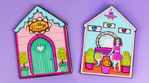 Книжка домик для бумажных кукол / Летние поделки когда нечего делать