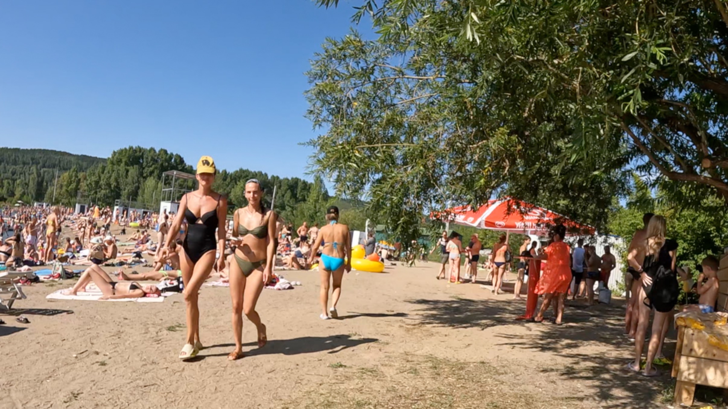 Посетил дикий пляж, искупался в реке Томь, прокатился вдоль берега. смотреть онлайн