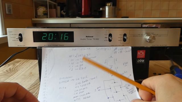 Panasonic National TE-932 аудио таймер, ремонт, замена чипа, гашение ноля