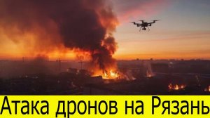 Рязань атакована дронами ВСУ. Город в огне.  Взрывы, пожары, паника. Новости сегодня 02.08.2025