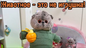 Мультики с игрушками Басик. Животное -это не игрушка