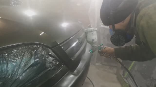 Покраска в зелёный цвет с золотым ксераликом автомобиля ВАЗ 2123 Нива Шевроле 2004г смотреть онлайн