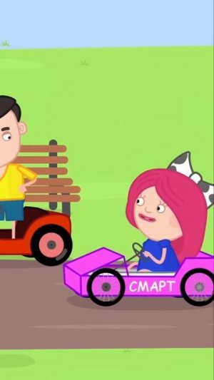 Смарта устроила гонки с мальчиками!  #детскийканал #мультик #анимация