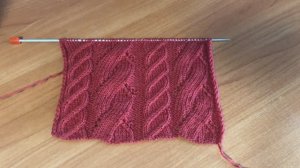 Узор спицами "Жгуты"