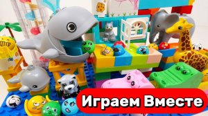 АСМР РАЗВИВАЮЩИЙ КОНСТРУКТОР С ЖИВОТНЫМИ И КИТОМ ДЛЯ ДЕТЕЙ 🐋