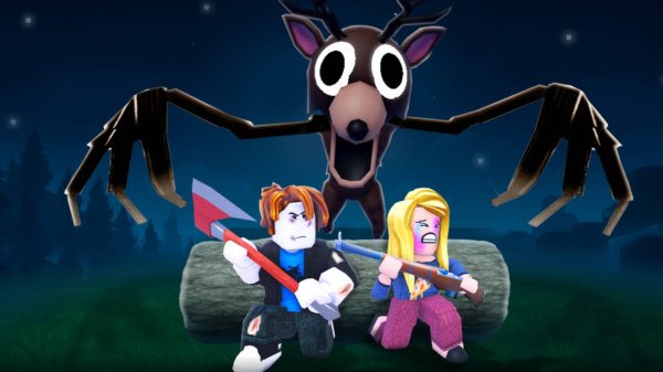 Роблокс 99 ночей в лесу с МГЕ оленем(99 ночей в лесу)