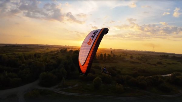 Полет на параплане в Барнауле, парадром Талая