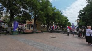 Кисловодск. Летняя прогулка по городу на электроскутере  WHITE SIBERIA ZVER. 1 часть.