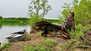 СЛОМАЛИ ЧЁРНЫЙ КВАДРИК. НАЧИНАЕМ СТРОИТЕЛЬСТВО  ГАРАЖА ДЛЯ КАРАКАТА. ВЫТАСКИВАЕМ ПОНТОН ИЗ РЕКИ