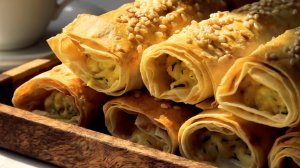 Трубочки из лаваша с начинкой. Вкусный завтрак за 10 минут