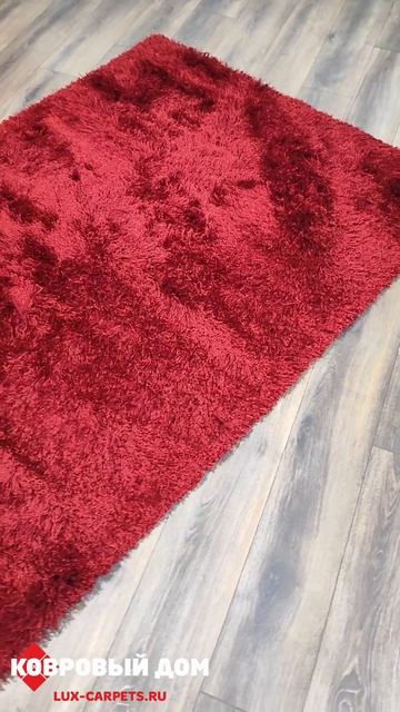Ковер однотонный красный Indien Shaggy Fantastic Red ручная работа #коврыкраснодар #embroidery смотреть онлайн