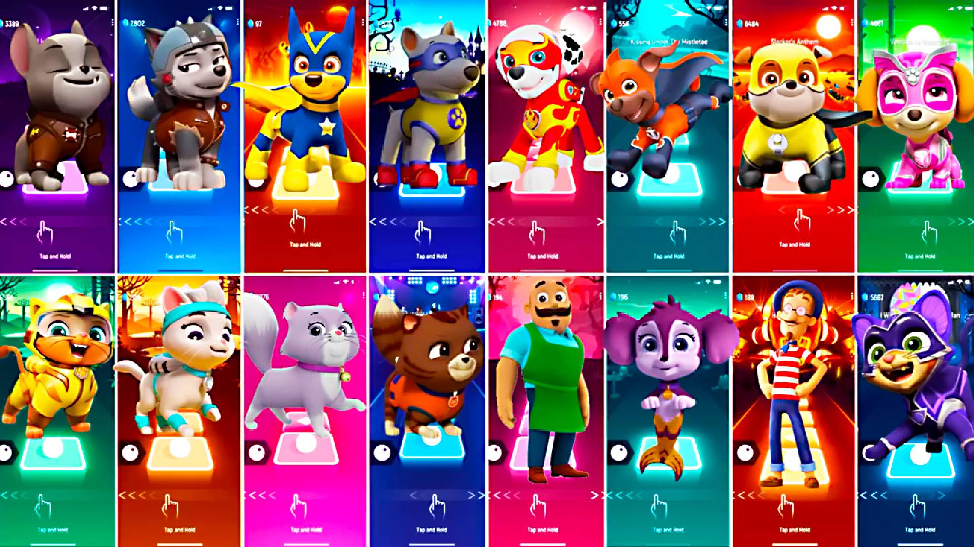 Paw Patrol All Video Megamix CHASE VS APOLLO VS MARSHALL VS RUBBLE смотреть онлайн