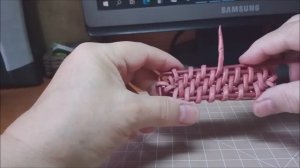 Начало плетения прямоугольного или овального дна новым способом. Корневое плетение