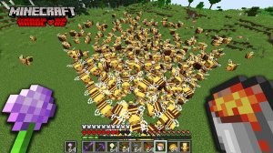 Поймал 1000 ПЧЁЛ УБИЙЦ в Майнкрафт ХАРДКОР