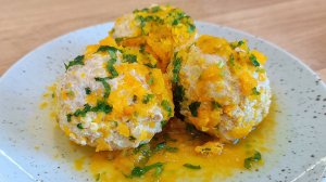 ТЕФТЕЛИ ИЗ ИНДЕЙКИ С БУЛГУРОМ, тушенные с тыквой и кинзой (2 в 1: мясо + гарнир)