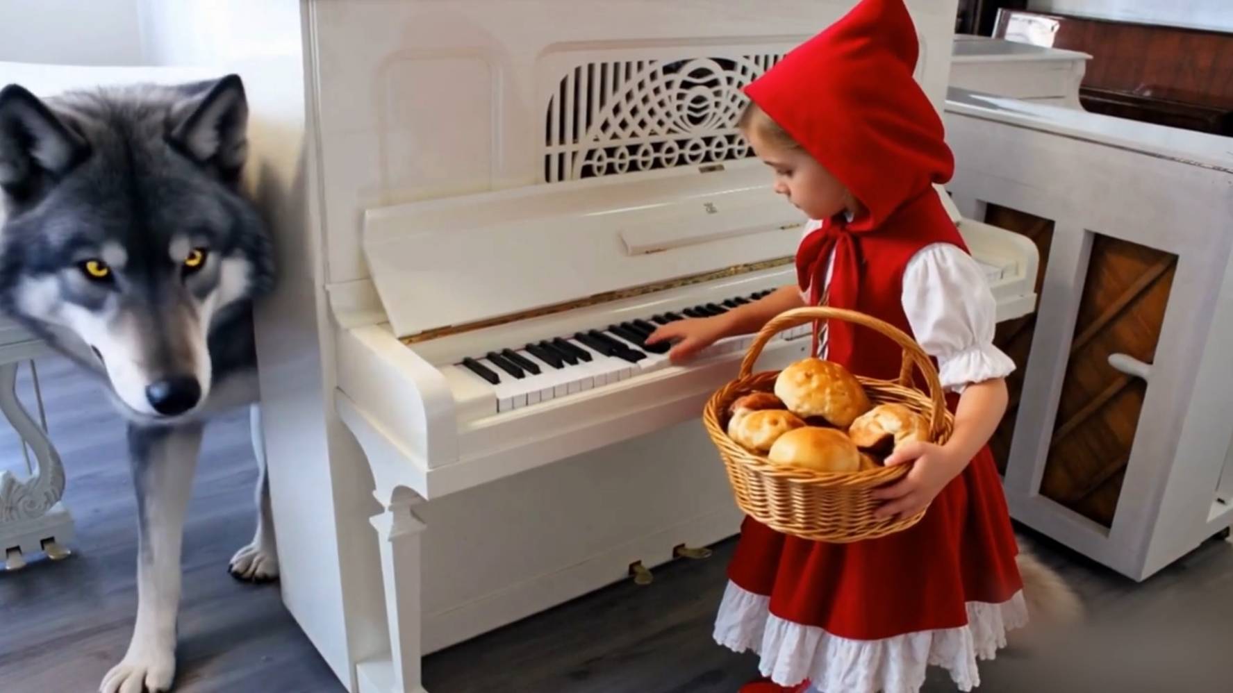 Steinway & Sons Белое пианино Стейнвей для Красной Шапочки смотреть онлайн