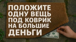 Положите это под коврик сегодня же, и деньги хлынут в дом уже завтра. Древний секрет раскрыт
