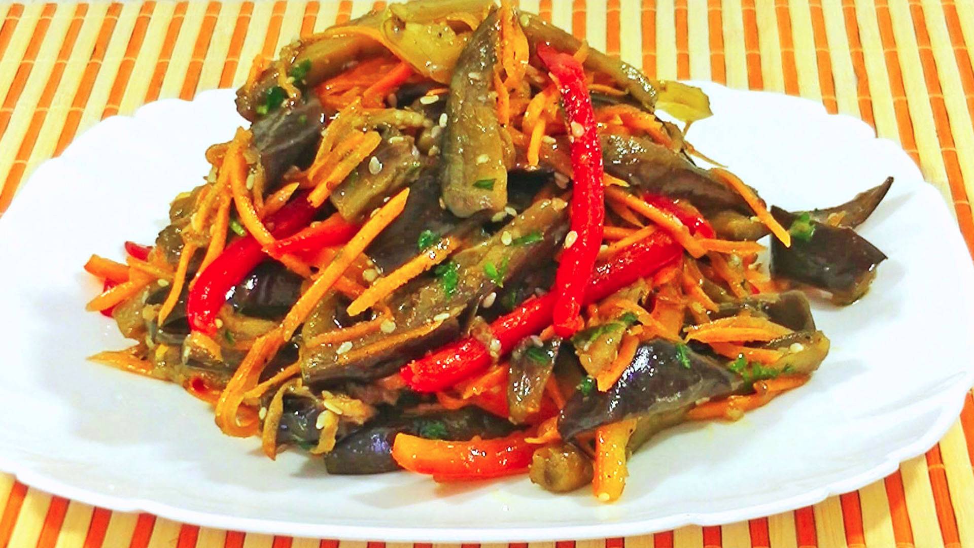 БАКЛАЖАНЫ ПО-КОРЕЙСКИ - улетают со стола! смотреть онлайн