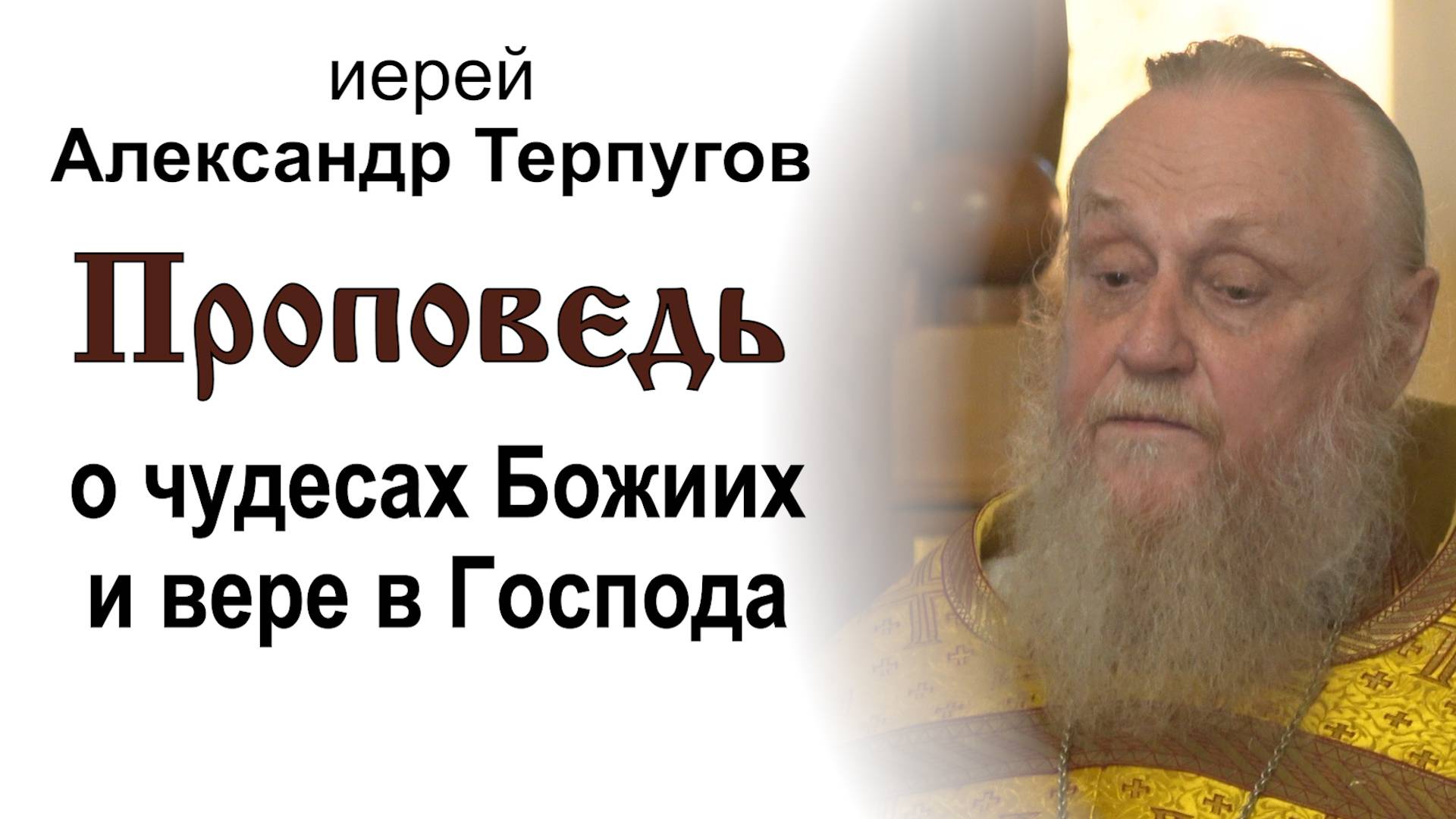 Проповедь о чудесах Божиих и вере в Господа (2025.08.03). Иерей Александр Терпугов смотреть онлайн