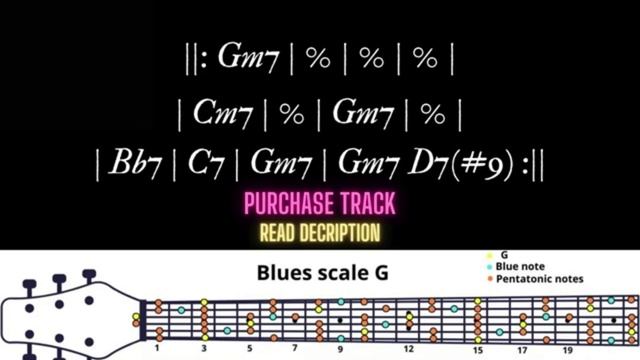 Smoot Soulful Blues Backing Track in Gm смотреть онлайн