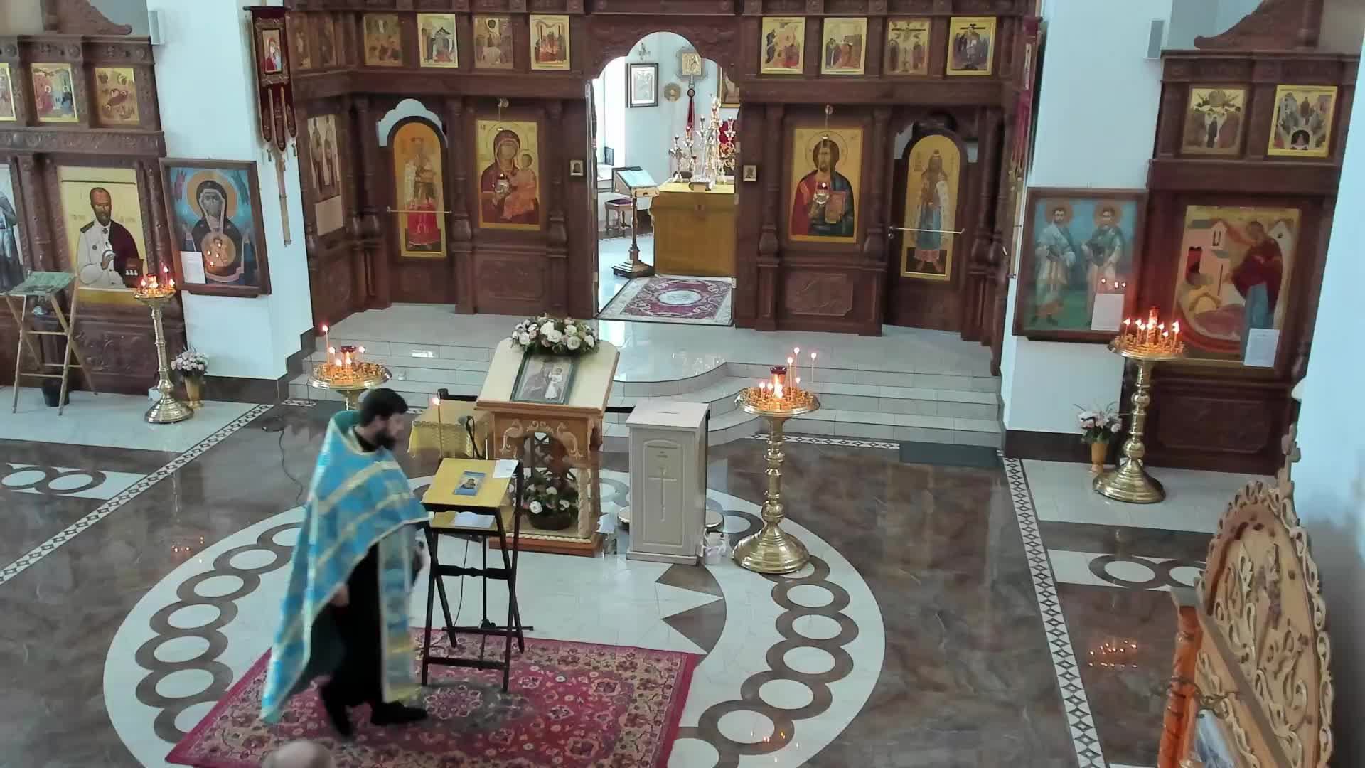 Чтение акафиста Богородице за воинов в храме свв. Космы и Дамиана 03.08.2025г. смотреть онлайн