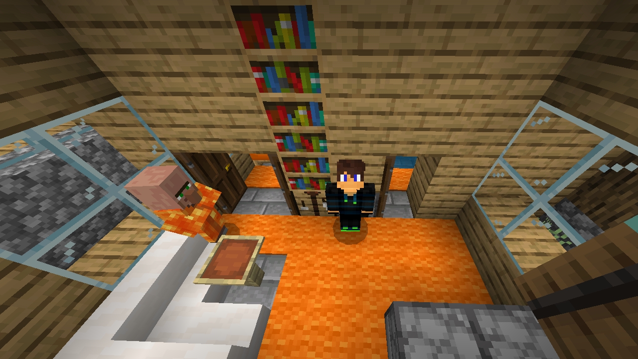 Ко мне прошёл Лавленый житель и дал денег чтоб я ему зделал ремонт в майнкрафт {Белчёнок™}