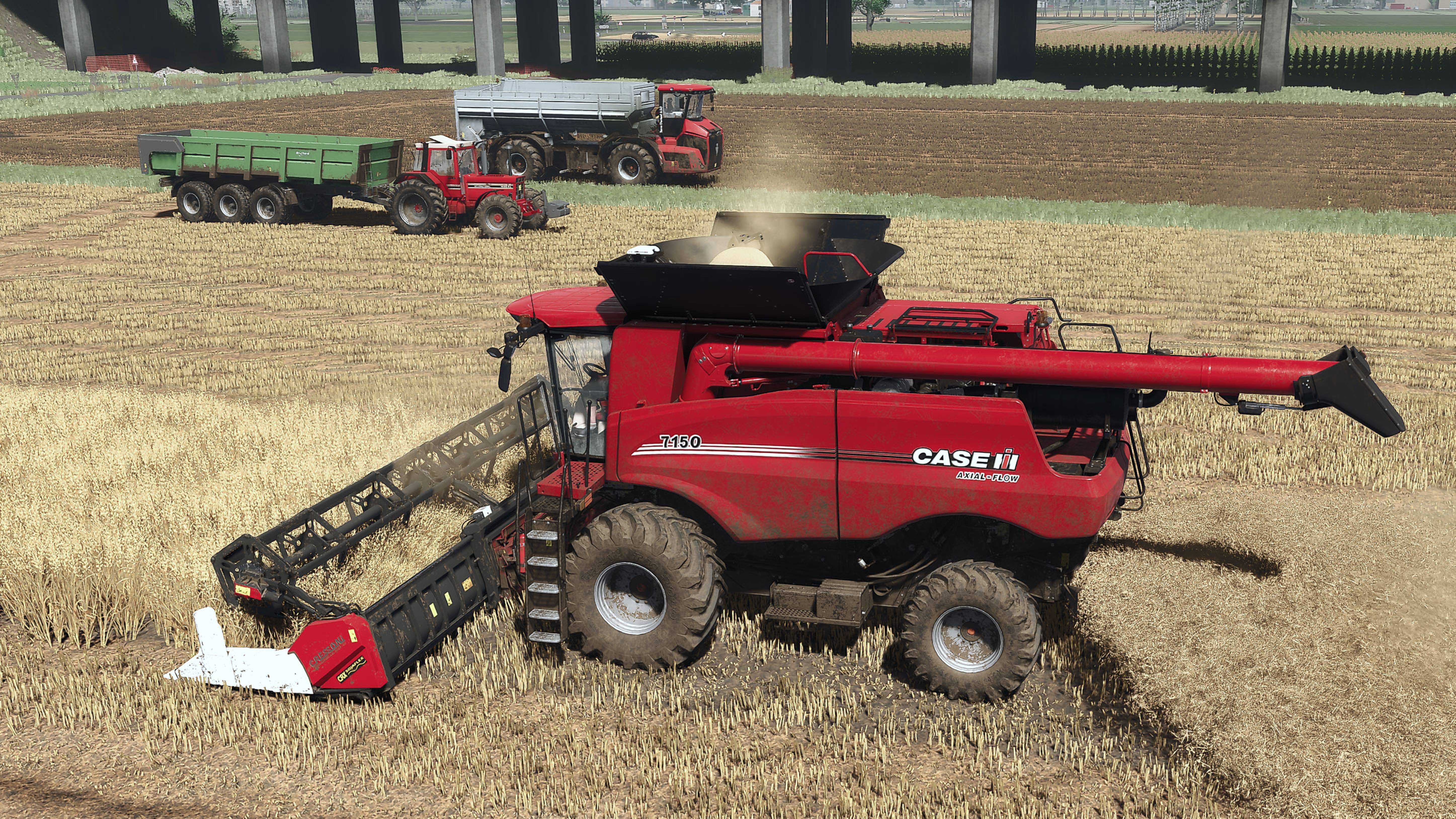 Case 7150, Case IH 1455XL, Holmel Terra Variant 650 Уборка урожая Polesine FS25 смотреть онлайн