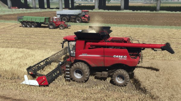 Case 7150, Case IH 1455XL, Holmel Terra Variant 650 Уборка урожая Polesine FS25